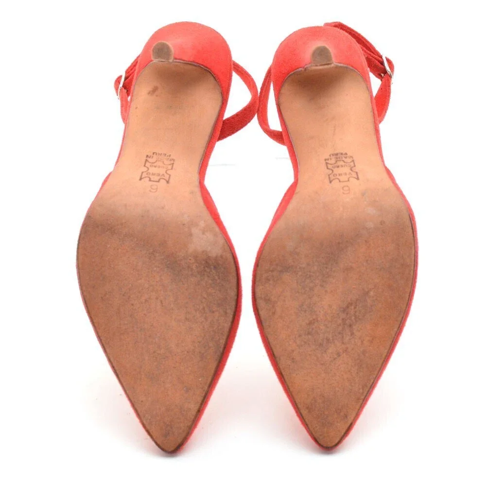 No. 6 Store Poppy Suede Pointed Toe Slingback Pumps 6 M